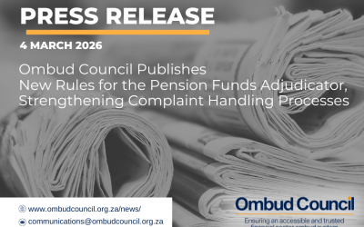 NEW RULES FOR THE PENSION FUNDS ADJUDICATOR